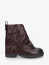 Boots à revers en simili - Lie de vin - 1