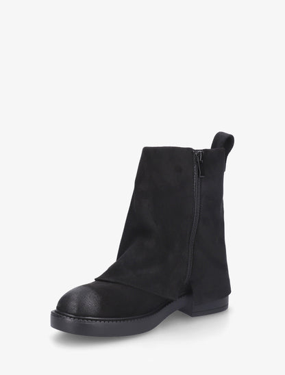 Boots à revers en suédine - Noir - 3
