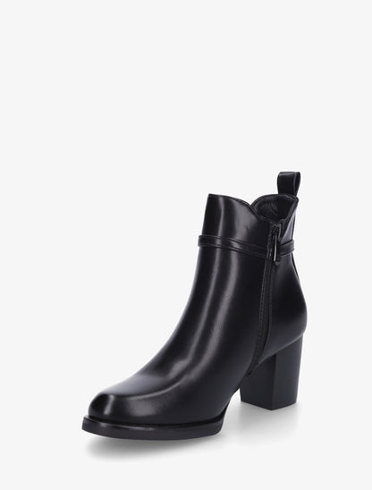 Bottines en simili à cheville élastiquée - Noir - 3