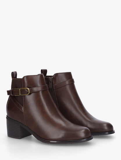 Bottines classiques à boucle - Marron - 4