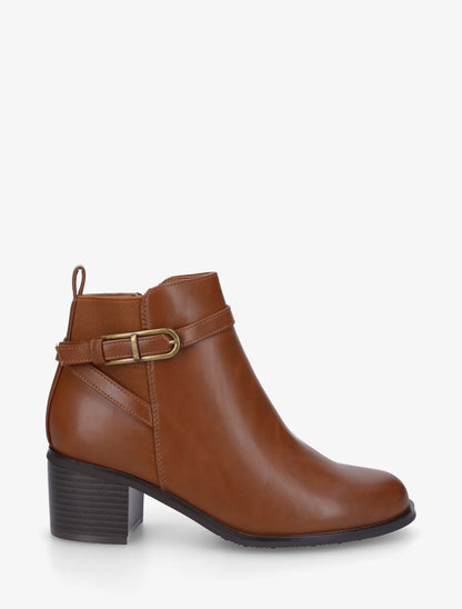 Bottines classiques à boucle - Camel - 1