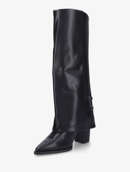 Bottes à revers et double sangles - Noir - 3