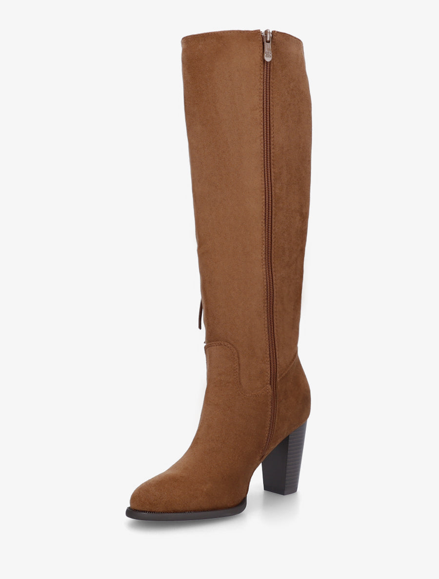 Bottes en suédine à franges - Camel - 3
