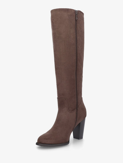 Bottes en suédine à franges - Marron - 3