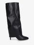 Bottes à revers et talon aiguille - Noir - 1