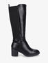 Bottes en simili à sangle tressée - Noir - 1