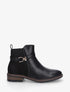 Bottines à boucle bi-matière - Noir - 1
