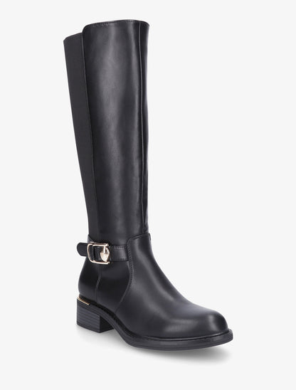 Bottes élastiquées style cavalière - Noir - 2