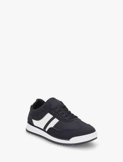 Sneakers à bandes contrastantes - Noir - 2