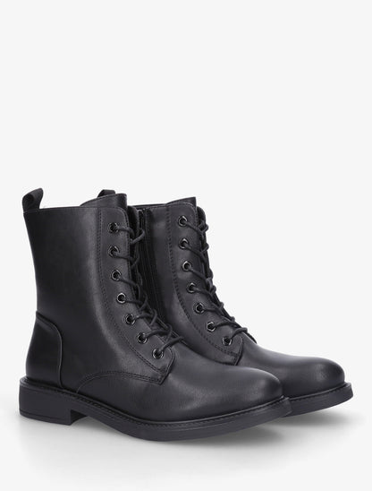 Bottines montantes à lacets - Noir - 4