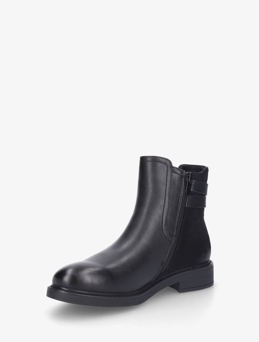 Bottines bimatière à boucles - Noir - 3