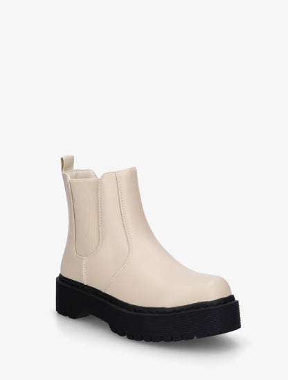 Bottines style chelsea - Beige - 2