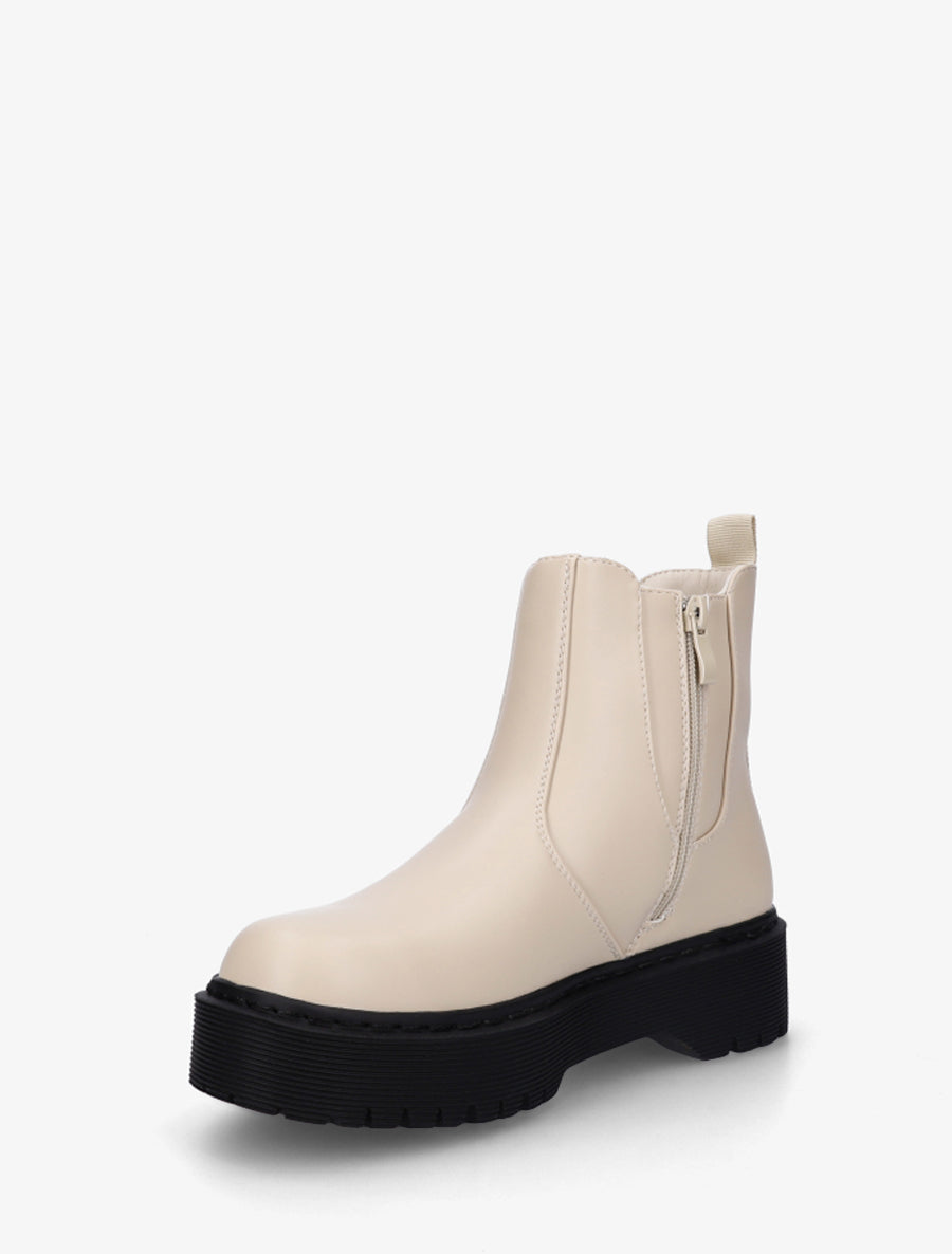 Bottines style chelsea - Beige - 3