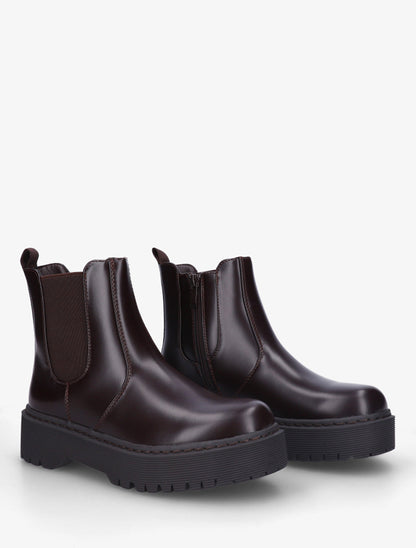 Bottines style chelsea - Marron - 4