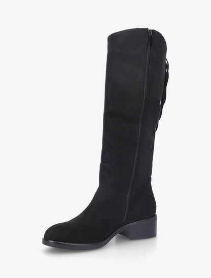 Bottes en suédine à franges - Noir - 3
