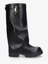 Bottes à revers et empiècement cadenas - Noir - 1