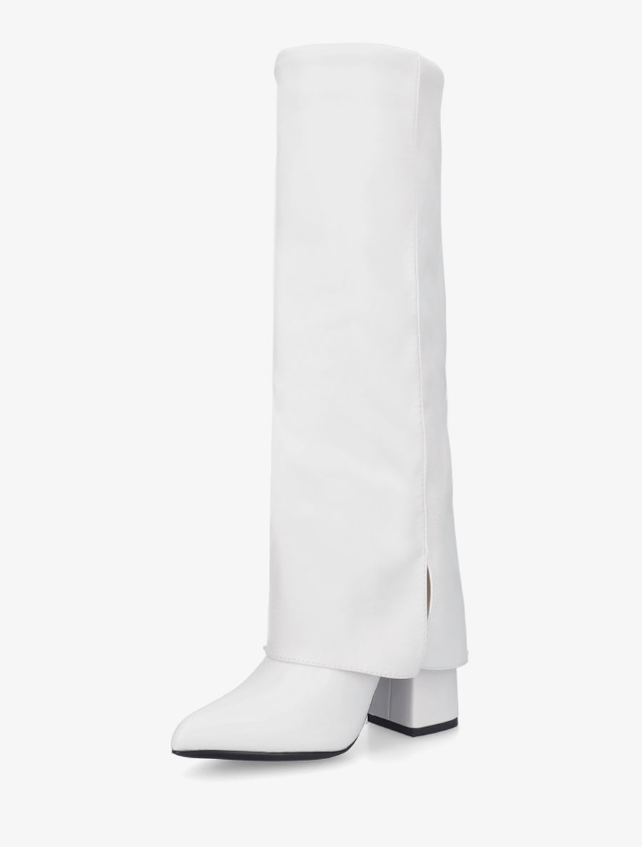 Bottes à revers et triple sangles - Blanc - 3