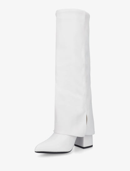 Bottes à revers et triple sangles - Blanc - 3
