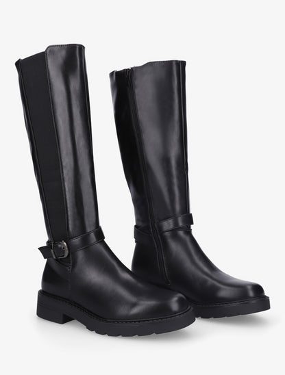 Bottes élastiquées à sangle - Noir - 4