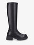 Bottes en simili à bout rond - Noir - 1