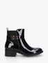 Bottines vernies à empiècement métal - Noir - 1