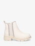 Bottines à cheville ornée de strass - Beige - 1