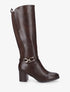 Bottes en simili à boucle décorative - Marron - 1