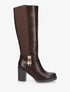 Bottes élastiquées à cadenas décoratif - Marron - 1