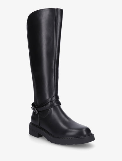 Bottes cavalière élastiquées à sangle - Noir - 2