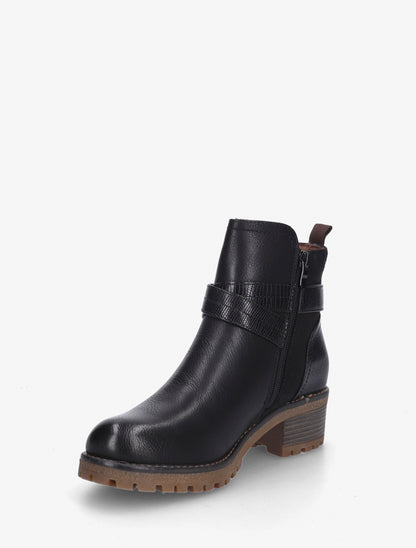 Bottines bi-matière à double sangles - Noir - 3