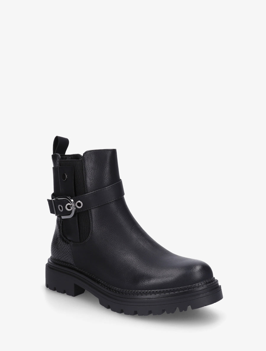 Bottines élastiquées à sangle - Noir - 2