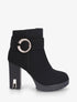 Bottines à empiècement bijou strassé - Noir - 1