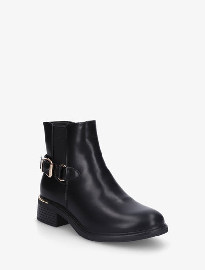 Bottines élastiquées à boucle - Noir - 2