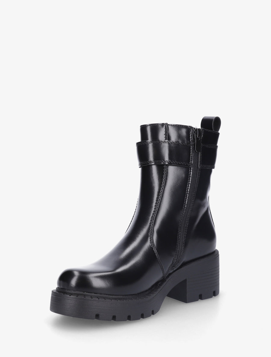 Bottines montantes à sangle - Noir - 3