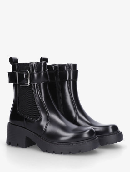 Bottines montantes à sangle - Noir - 4
