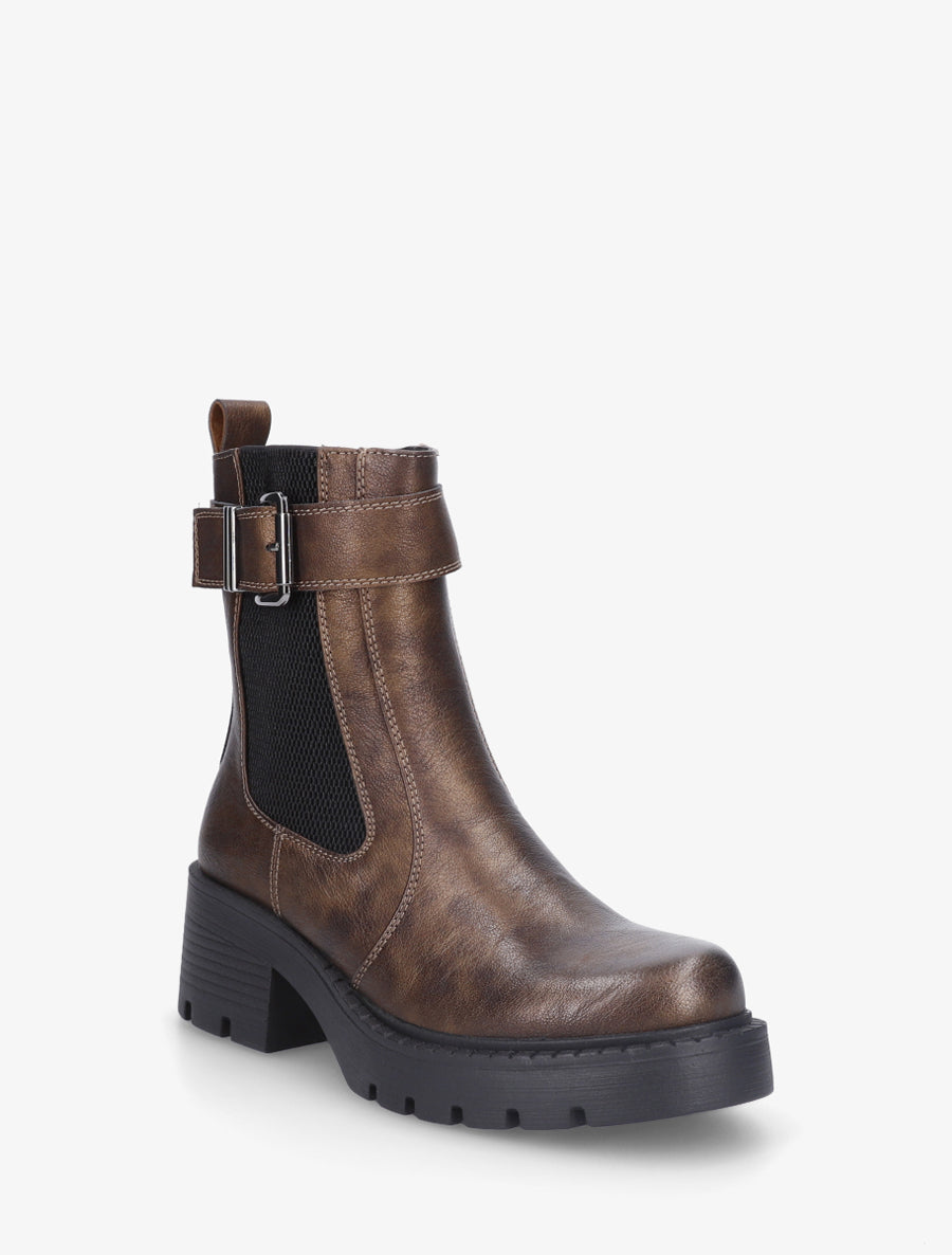 Bottines montantes à sangle - Bronze - 2