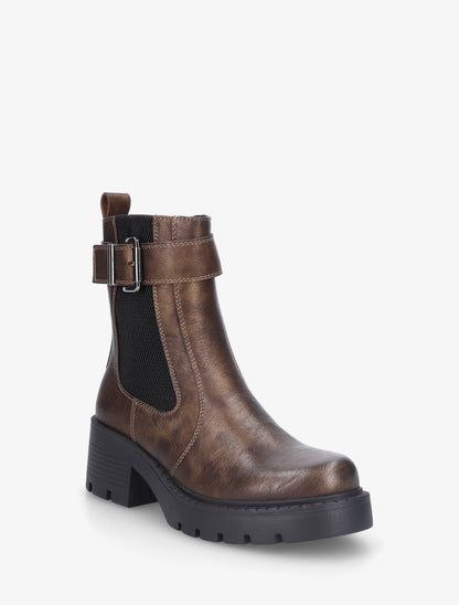 Bottines montantes à sangle - Bronze - 2