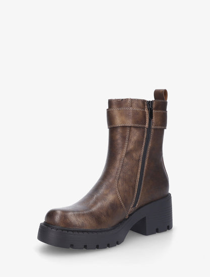Bottines montantes à sangle - Bronze - 3
