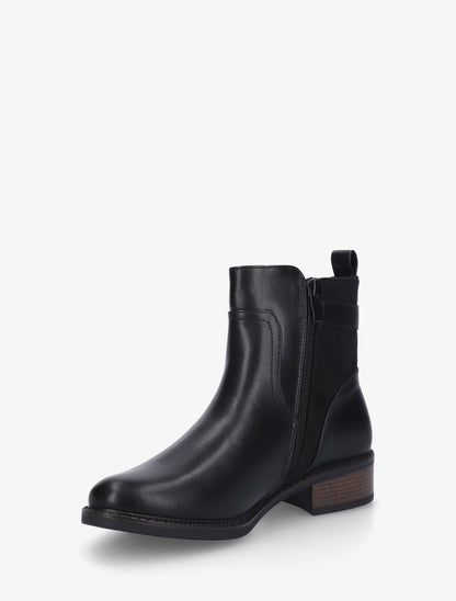 Bottines bi-matière unies - Noir - 3