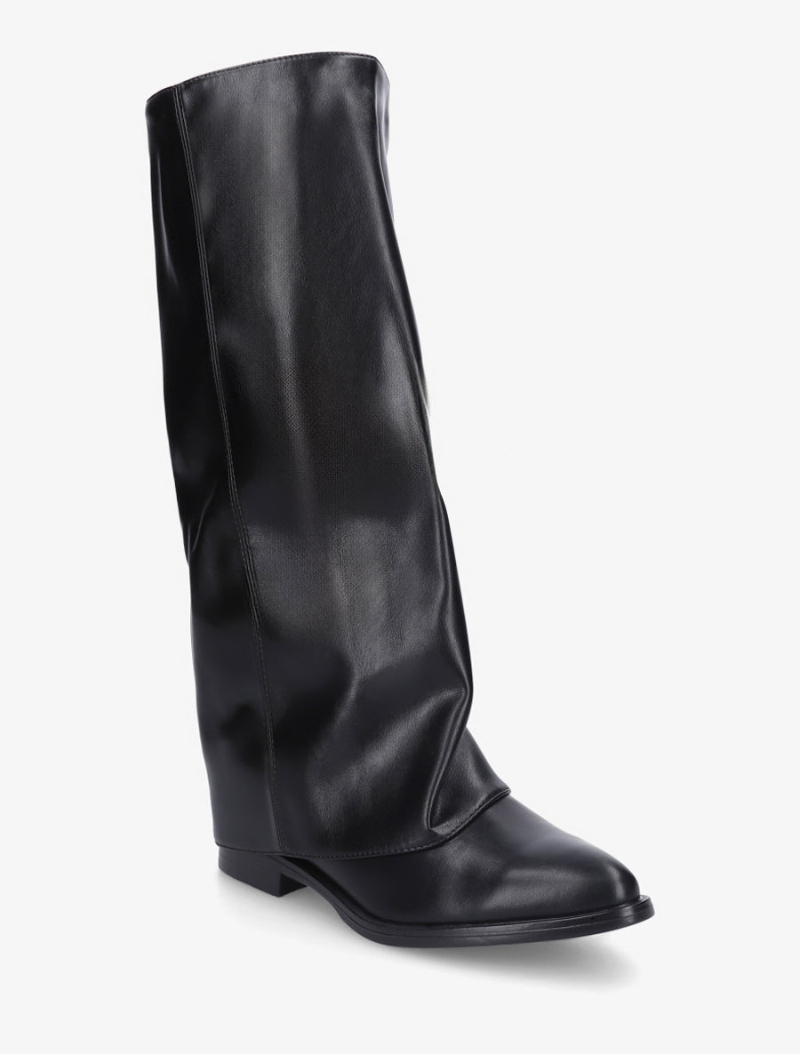 Bottes plates à revers - Noir - 2