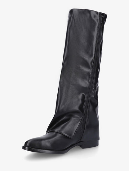 Bottes plates à revers - Noir - 3