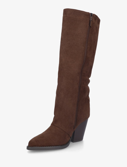 Bottes à franges bohème en suédine - Marron - 3