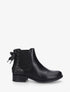 Bottines élastiquées à ruban style lacet - Noir - 1