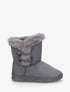Boots en suédine fourrées à scratch - Gris foncé - 1