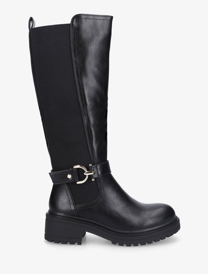 Bottes à boucle et semelle crantée - Noir - 1