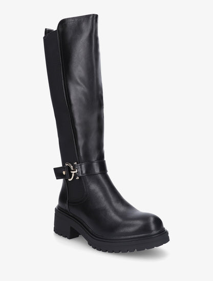 Bottes à boucle et semelle crantée - Noir - 2