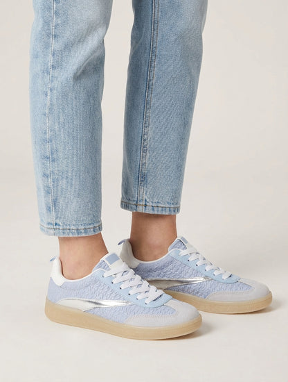 Sneakers van imitatie vlechtwerk - Lichtblauw