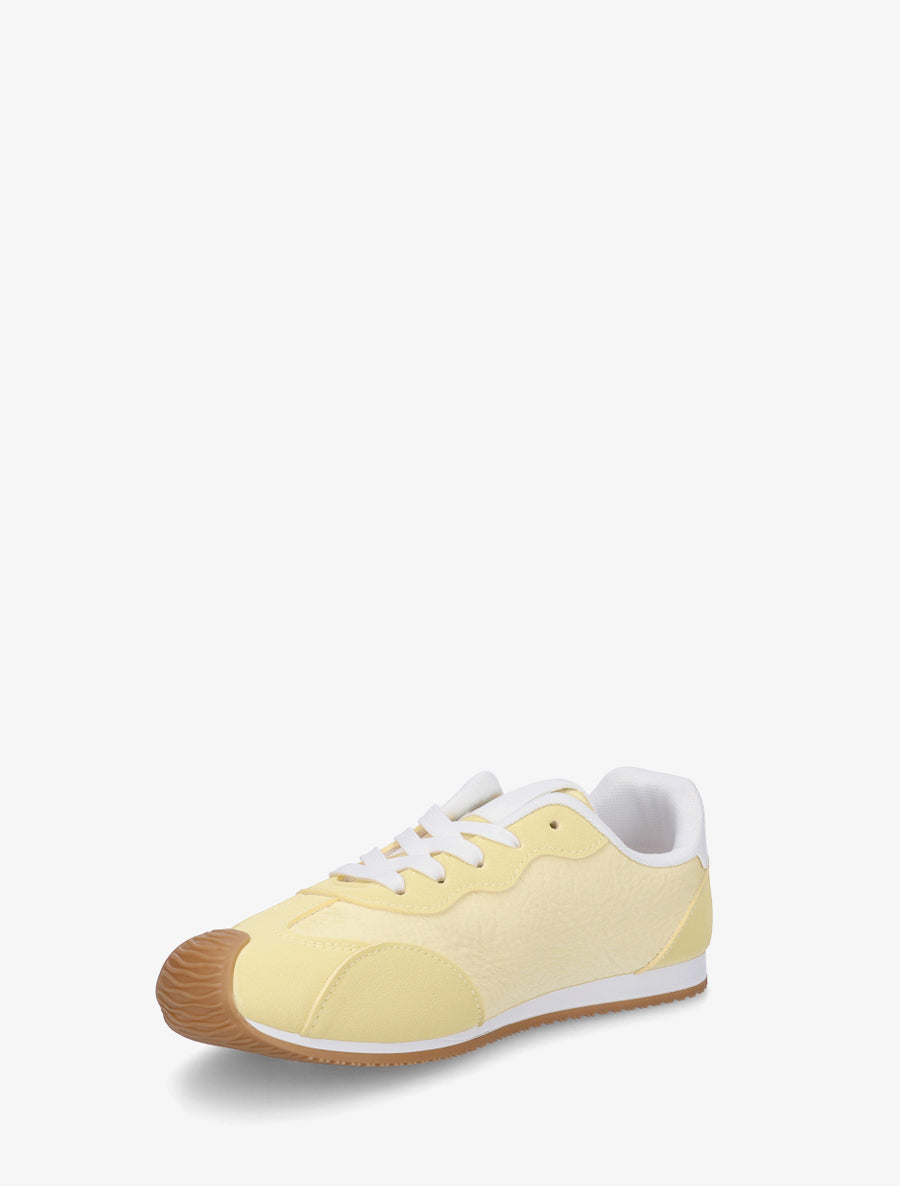 Sneakers texturés effet nubuck - Jaune - 3
