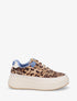 Sneakers imprimés à semelle plateforme - Camel - 1