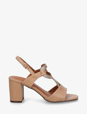 Sandales à empiècement irisé - Beige foncé - 1